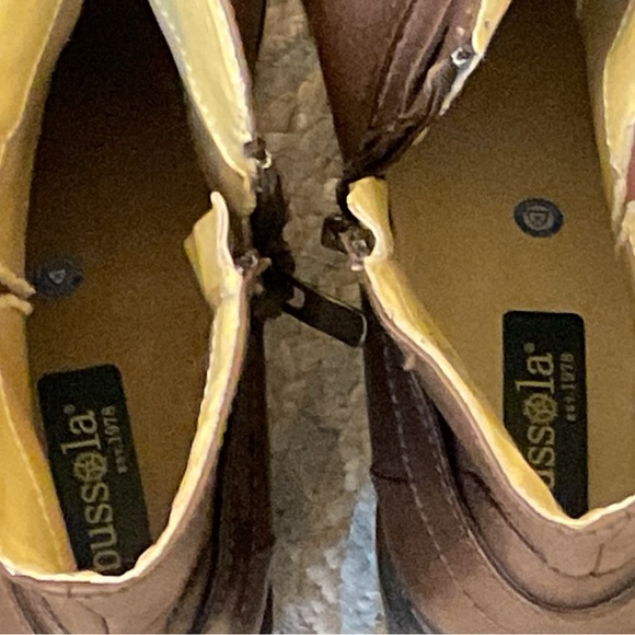 BUSSOLA made in Italy Brown Aged zipper and side buckle boot . - Picture 7 of 8